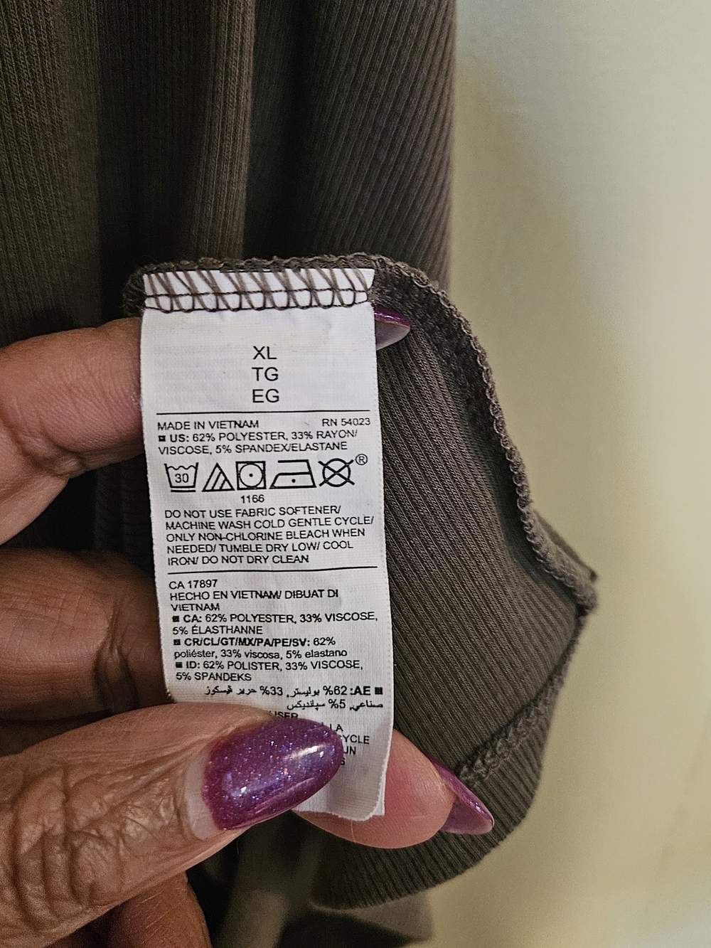 Ulrealite Olive Green Ribbed Racerback Tank Top - Picture 5 of 5